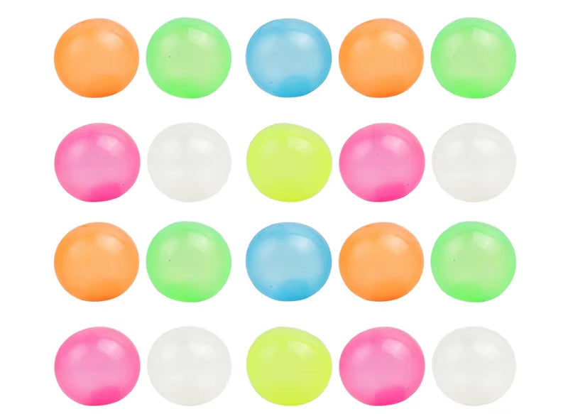 Luminous Wall Target Ball Sucker Sticky Decompression Toys Squeeze Ball for Kid Teen Adult Colorful TPR Toy Balls Color Random